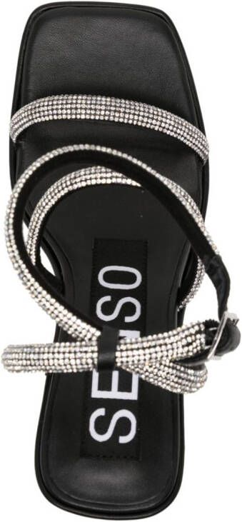 Senso Yasmin II 100mm crystal-embellished sandals Black