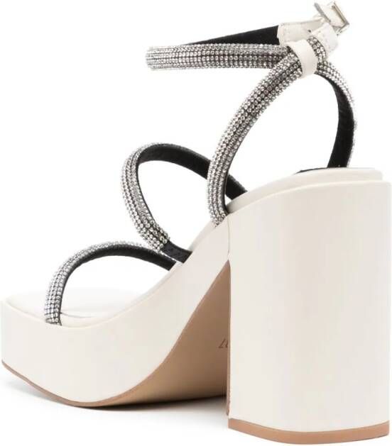 Senso Yasmin II 120mm leather sandals White