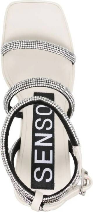 Senso Yasmin II 120mm leather sandals White