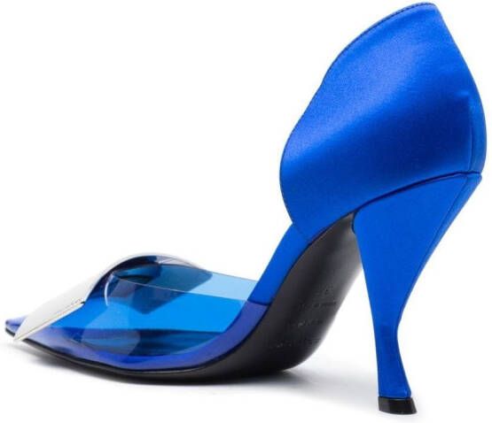 Sergio Rossi 100mm buckle-detail heeled pumps Blue