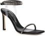 Sergio Rossi Dinasty 95mm crystal-embellished leather sandals Black - Thumbnail 2