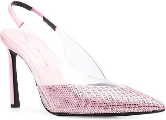 Sergio Rossi 120mm crystal-embellished pointed pumps Pink