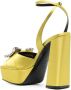 Sergio Rossi 130mm crystal-buckle platform sandals Yellow - Thumbnail 3