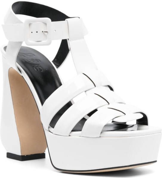 Sergio Rossi 130mm leather sandals White