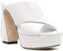 Sergio Rossi 135mm crossover-strap leather mules White - Thumbnail 2