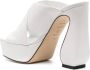 Sergio Rossi 135mm crossover-strap leather mules White - Thumbnail 3
