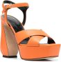 Sergio Rossi 135mm open-toe sandals Orange - Thumbnail 2