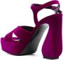Sergio Rossi 140mm velvet platform sandals Purple - Thumbnail 3