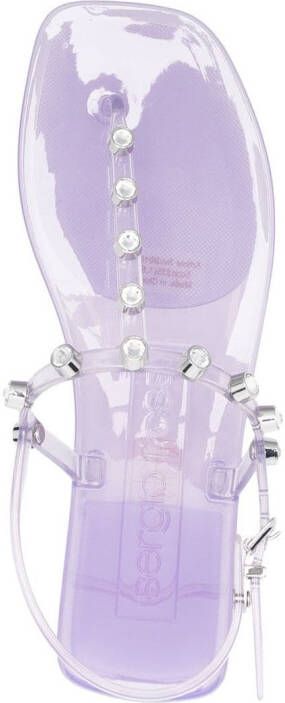 Sergio Rossi 15mm crystal-embellished open-toe sandals Purple