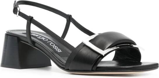 Sergio Rossi 50mm buckle sandals Black