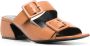 Sergio Rossi 50mm leather mules Brown - Thumbnail 2