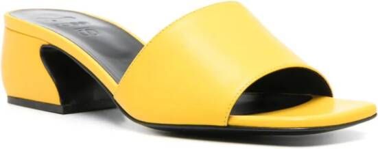 Sergio Rossi 52mm leather mules Yellow