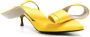 Sergio Rossi 60mm oversize-bow leather mules Yellow - Thumbnail 2