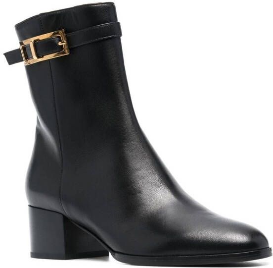 Sergio Rossi 65mm buckle-detail heeled boots Black