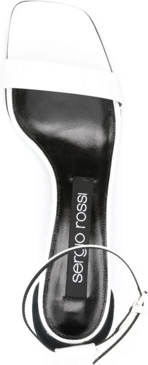 Sergio Rossi 70mm patent leather sandals White