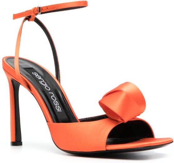 Sergio Rossi 75mm appliqué-detail open-toe sandals Orange