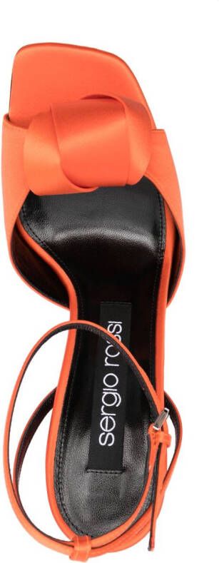 Sergio Rossi 75mm appliqué-detail open-toe sandals Orange