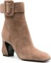 Sergio Rossi 80mm zip-up suede boots Brown - Thumbnail 2
