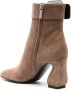 Sergio Rossi 80mm zip-up suede boots Brown - Thumbnail 3