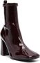 Sergio Rossi 80mm zipped leather boots Purple - Thumbnail 2