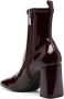 Sergio Rossi 80mm zipped leather boots Purple - Thumbnail 3