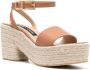 Sergio Rossi 90mm open-toe raffia platform sandals Brown - Thumbnail 2