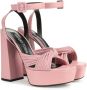 Sergio Rossi Akida leather platform sandals Pink - Thumbnail 2