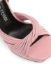 Sergio Rossi Akida leather platform sandals Pink - Thumbnail 5
