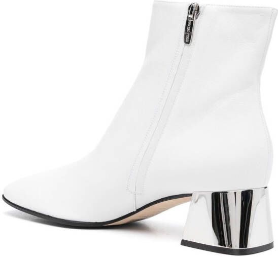 Sergio Rossi Alicia 50mm block-heel boots White