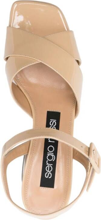 Sergio Rossi Alicia 85mm patent leather sandals Neutrals