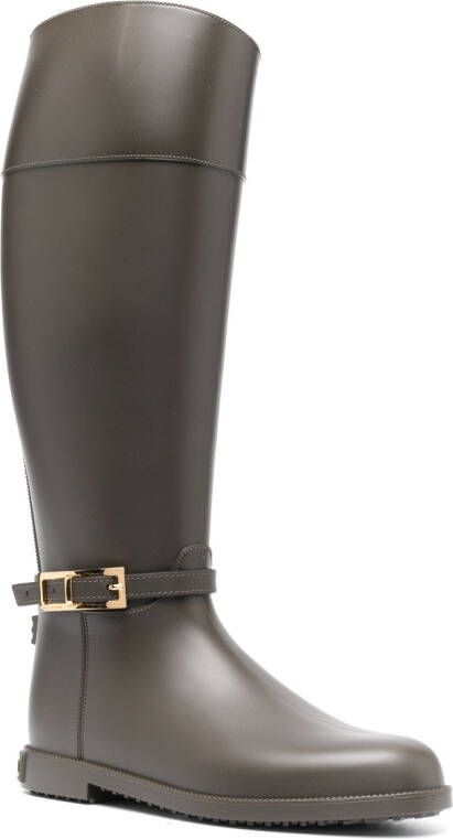 Sergio Rossi buckle-detail boots Green