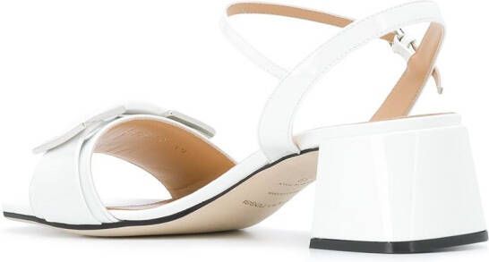 Sergio Rossi buckle detail chunky-heel sandals White