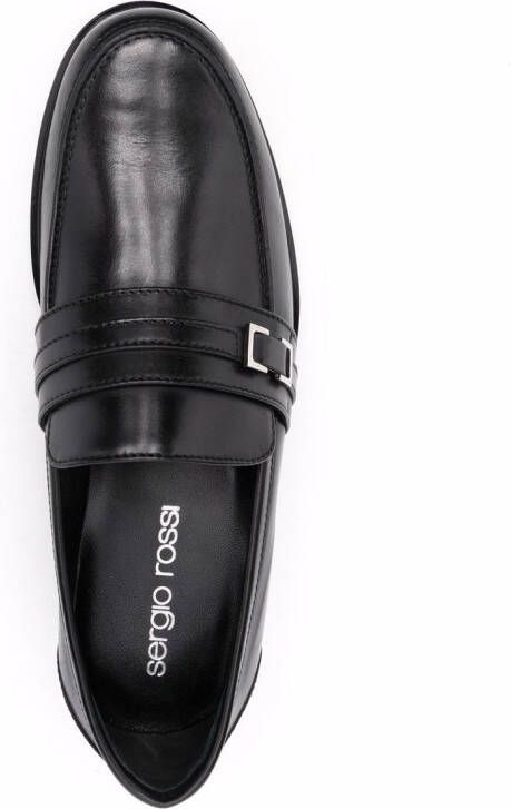 Sergio Rossi buckle-detail leather loafers Black