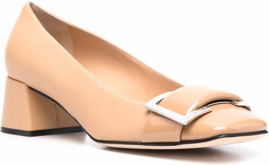 Sergio Rossi buckle-detail leather pumps Neutrals