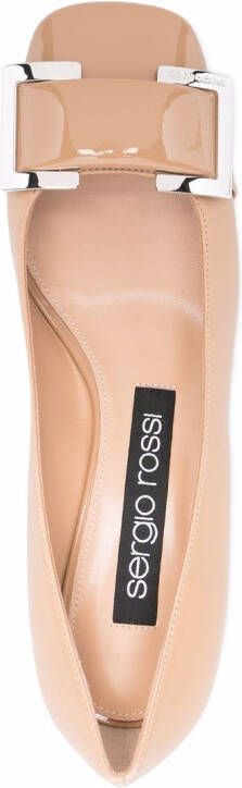 Sergio Rossi buckle-detail leather pumps Neutrals