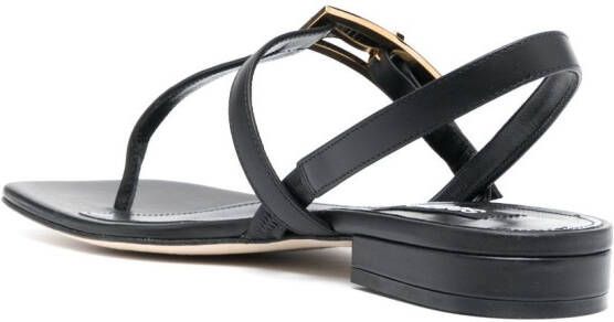 Sergio Rossi buckle-details flat sandals Black