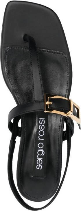 Sergio Rossi buckle-details flat sandals Black