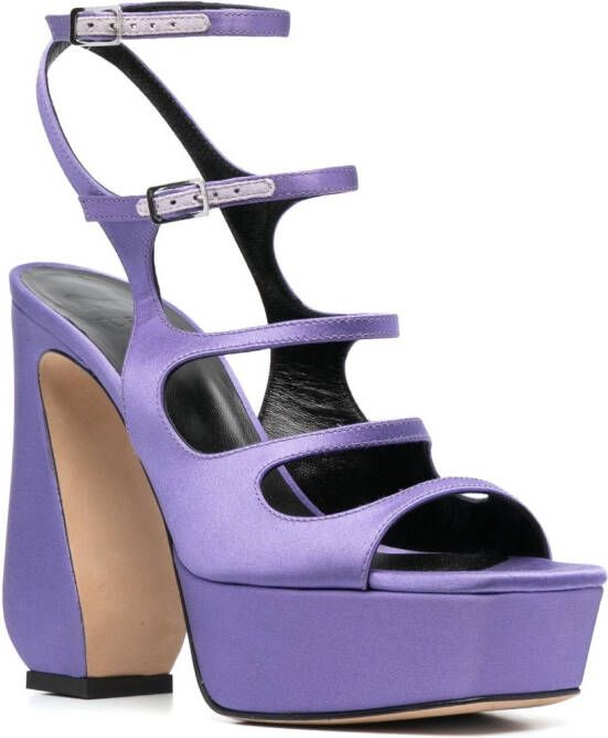 Sergio Rossi buckle-fastening strappy sandals Purple