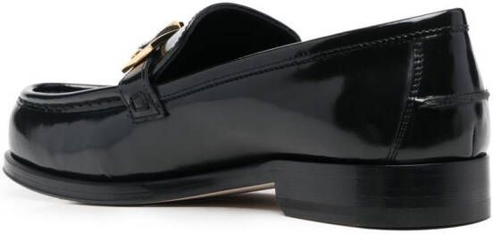 Sergio Rossi buckled leather moccasin loafers Black