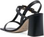 Sergio Rossi buckled T-bar leather sandals Black - Thumbnail 3