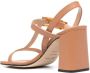 Sergio Rossi buckled T-bar leather sandals Brown - Thumbnail 3