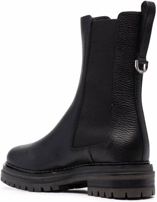 Sergio Rossi chunky-sole leather boots Black