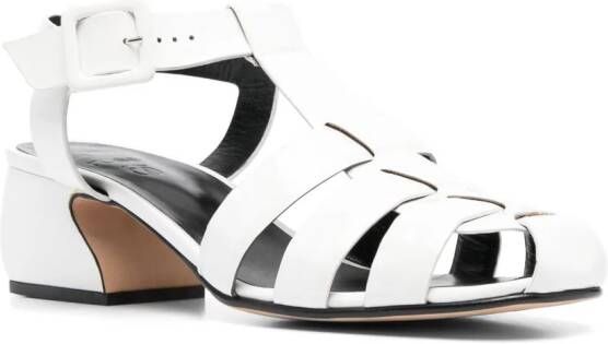 Sergio Rossi closed-toe leather sandals White