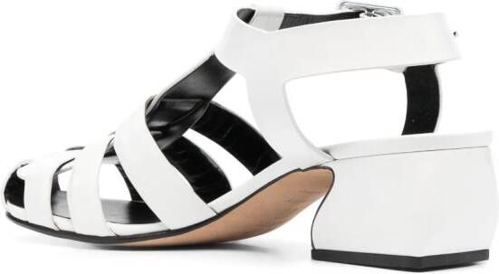 Sergio Rossi closed-toe leather sandals White
