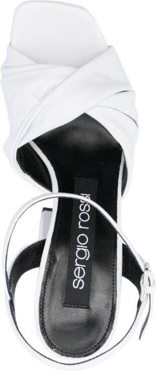 Sergio Rossi cross-strap platform sandals White