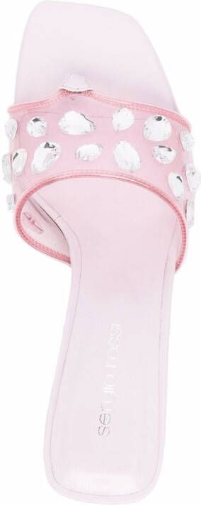 Sergio Rossi crystal-embellished mules Pink
