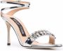 Sergio Rossi Godiva 90mm crystal-embellished sandals Grey - Thumbnail 2