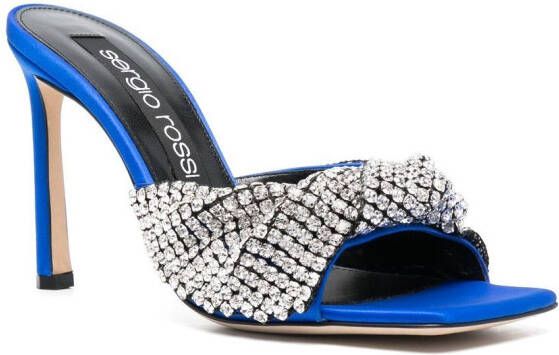 Sergio Rossi crystal-embellished sandals Blue