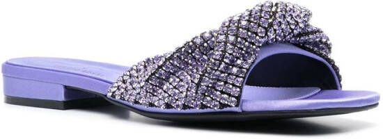 Sergio Rossi crystal-embellished sandals Purple