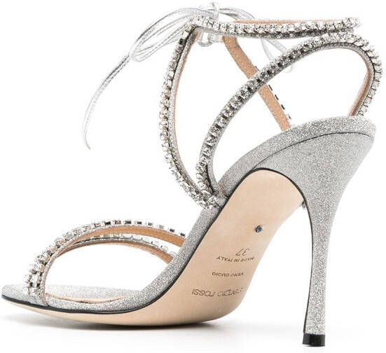 Sergio Rossi crystal embellished sandals Silver